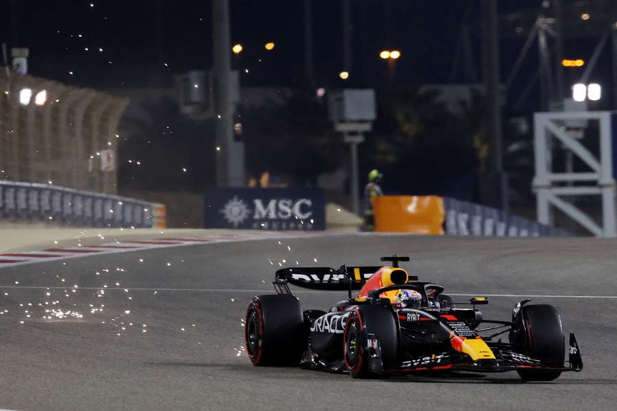 Verstappen in action in the season-opener in Bahrain