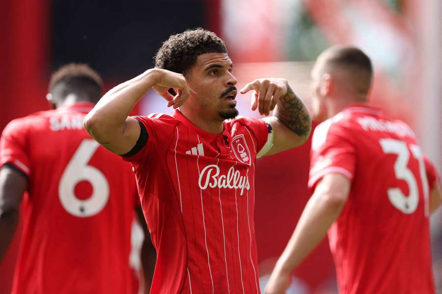 Gibbs-White celebrates his hat-trick