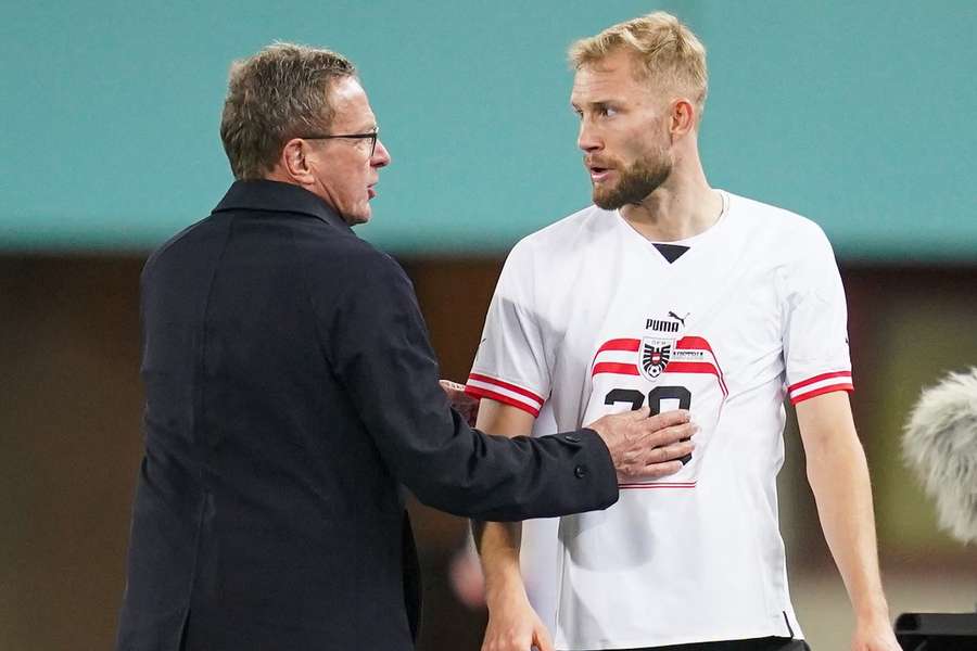 Konrad Laimer e Ralf Rangnick trabalham juntos desde os tempos de Leipzig