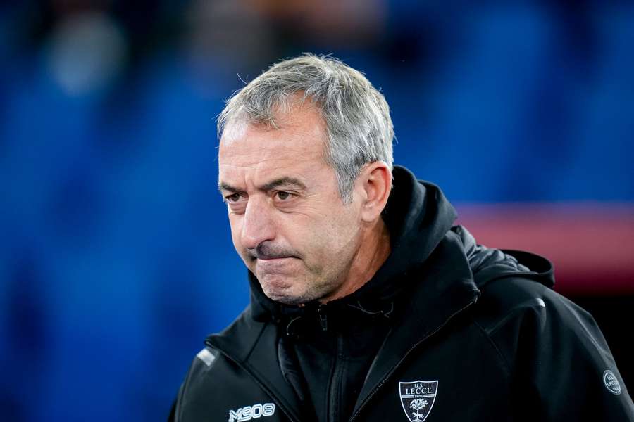 Marco Giampaolo durante Roma-Lecce