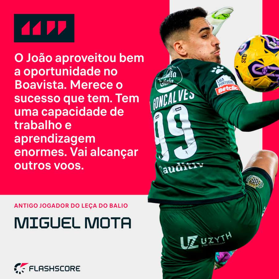 Os elogios de Miguel Mota a João Gonçalves