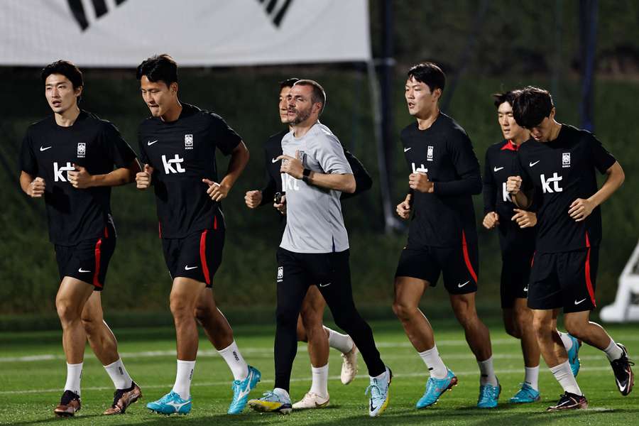 South Korea in training ahead of their opening game with Flashscore