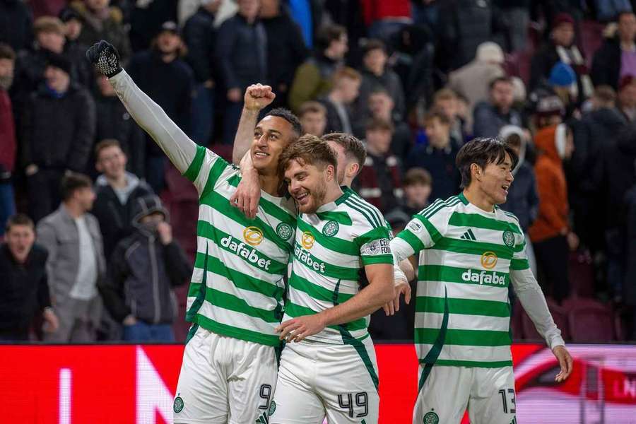 Celtic pull clear after win at Hearts