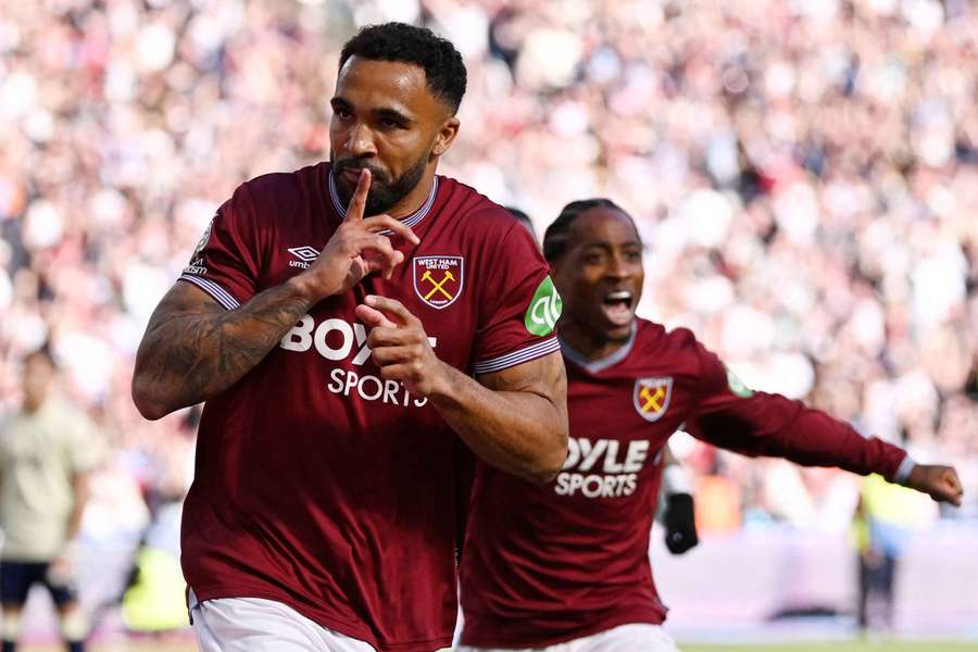 Callum Wilson celebrates scoring West Ham's second goal