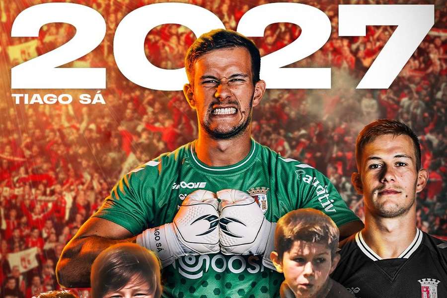 Tiago Sá renovou com o SC Braga até 2027