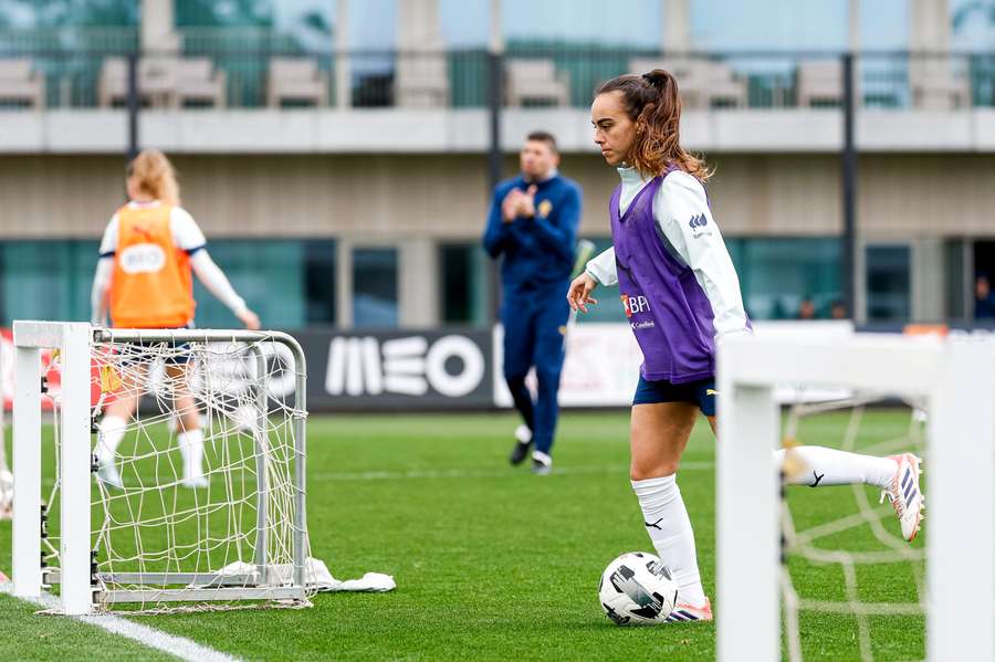 Joana Marchão no treino da Seleção