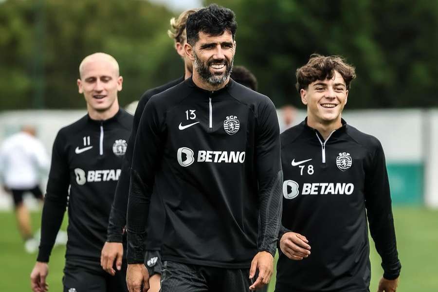 Luís Neto num treino do Sporting