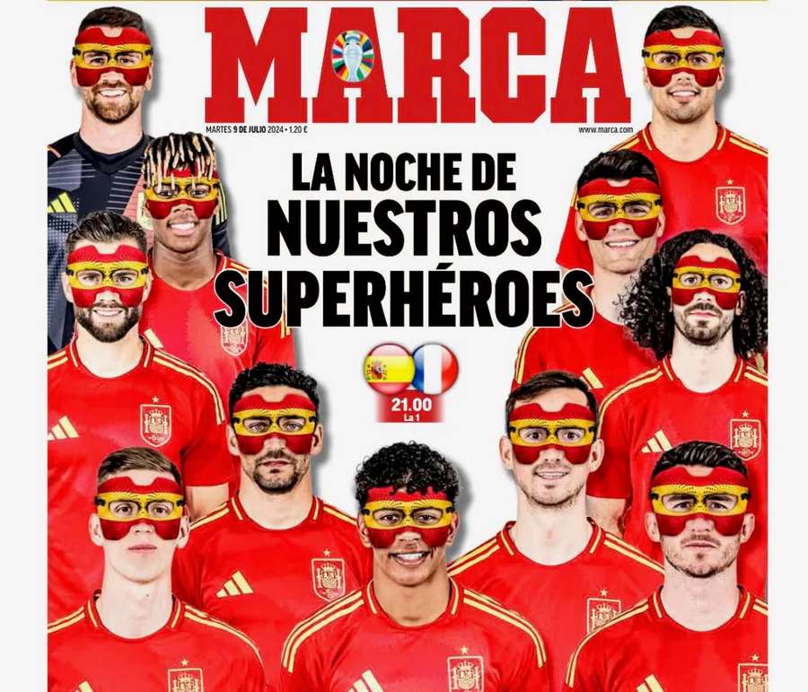 Die spanische Sportzeitschrift Marca vor dem heutigen Duell.