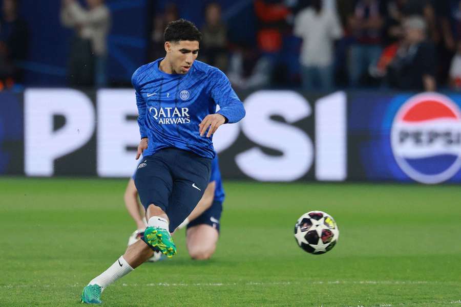 Achraf Hakimi avant le 1/4 de finale aller de Ligue des champions face à Liverpool.