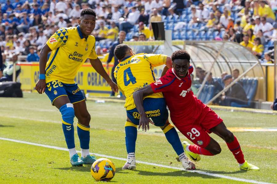 Coba da Costa durante Las Palmas-Getafe