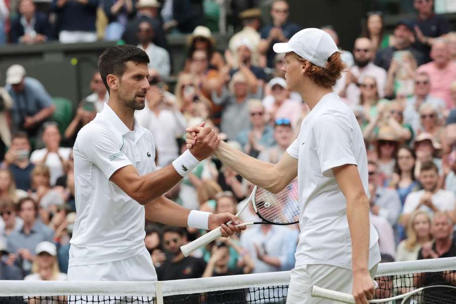 Djokovic beat Sinner from two sets down at Wimbledon last year