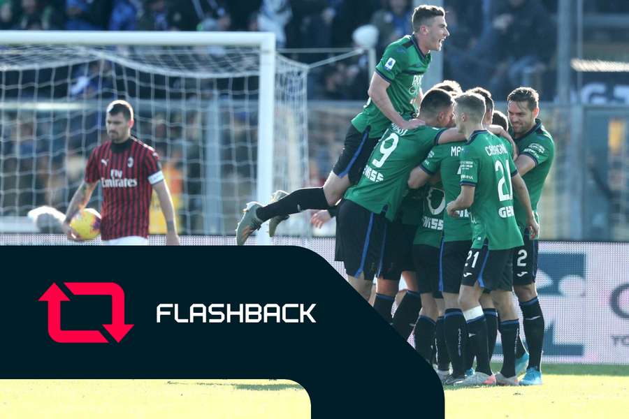 Atalanta festeja vitória sobre o AC Milan