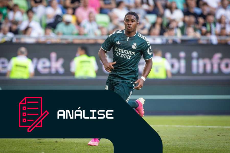 Endrick do Real Madrid durante o particular frente ao Ferencváros