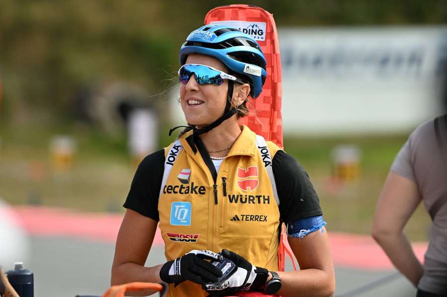 Franziska Preuß beim Sommertraining.