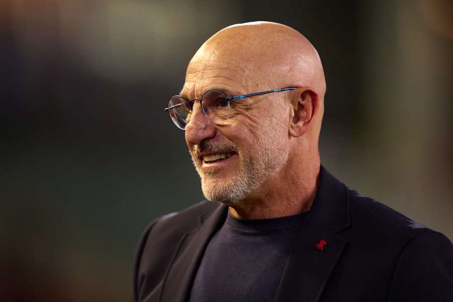 Luis de la Fuente, manager of Spain looks on during the UEFA Nations League 2024/25 League A Group A4 match between Spain and Serbia