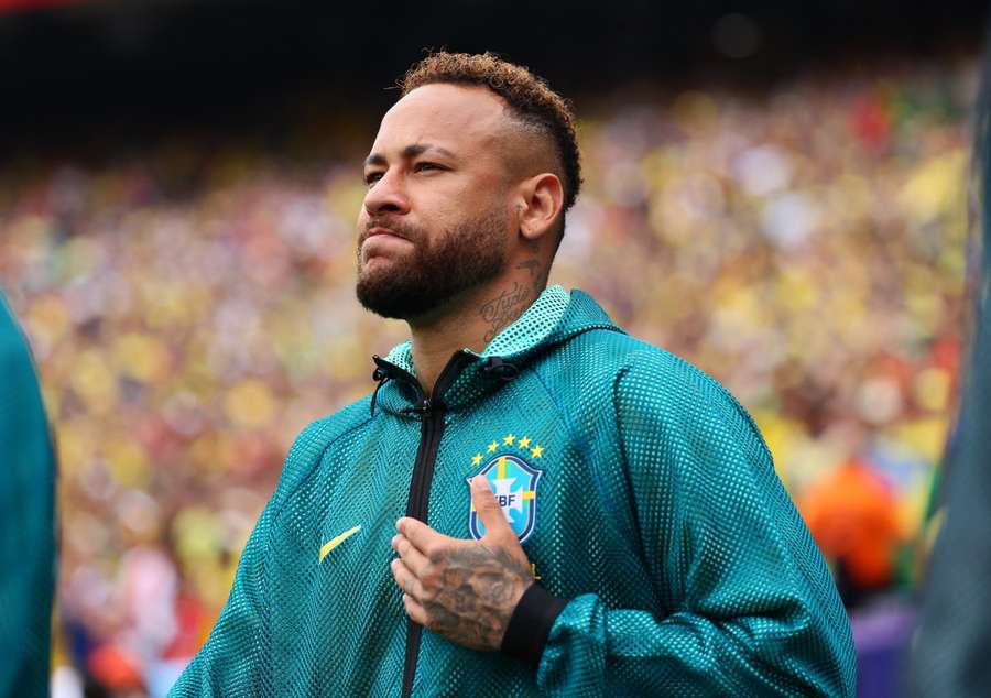 Brazil's Neymar before the match Brazil's Neymar before the match