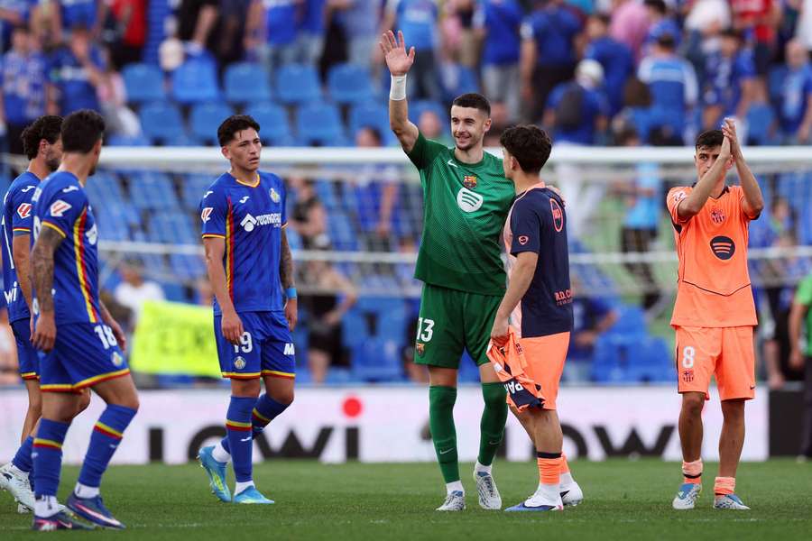 Joan García, después del partido en Getafe