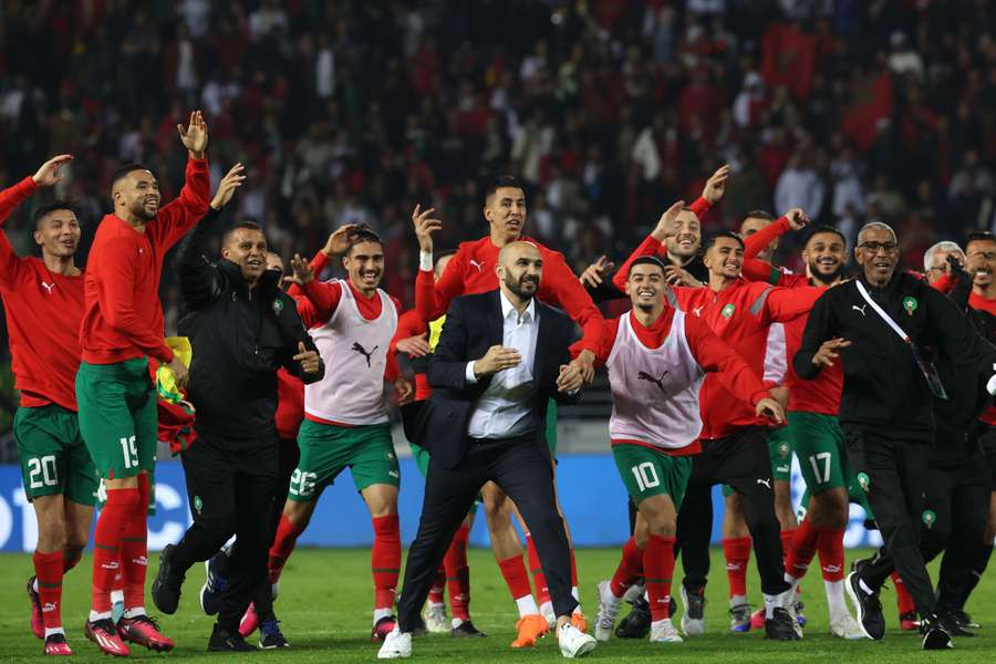 La selección de Marruecos, eufórica