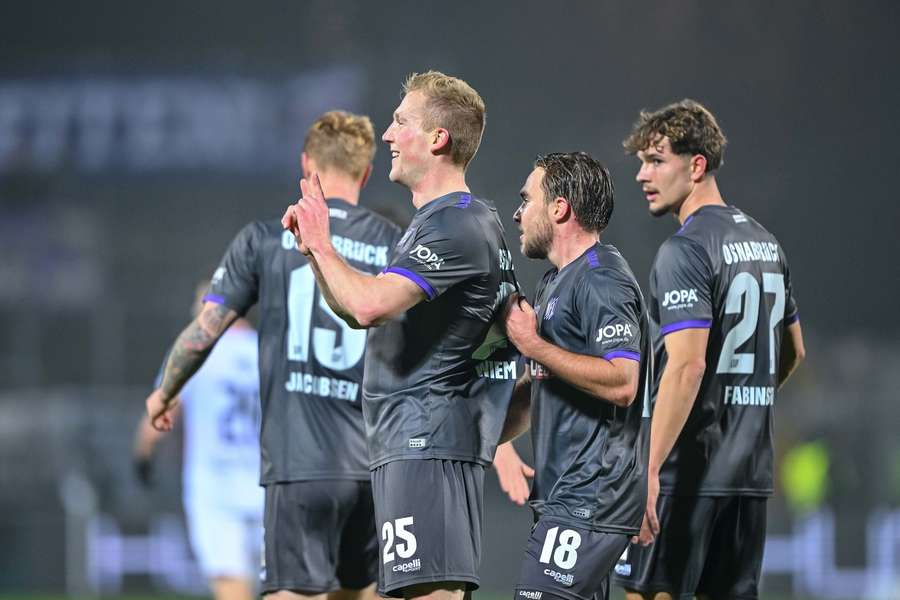 Wiemann (l.) feiert seinen Treffer zum zwischenzeitlichen 2:0 Wiemann (l.) feiert seinen Treffer zum zwischenzeitlichen 2:0