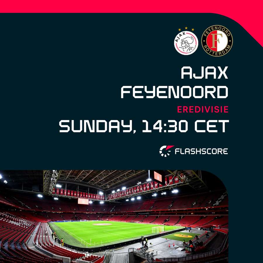 The Klassieker will kick off at 14.30 CET in Amsterdam The Klassieker will kick off at 14.30 CET in Amsterdam