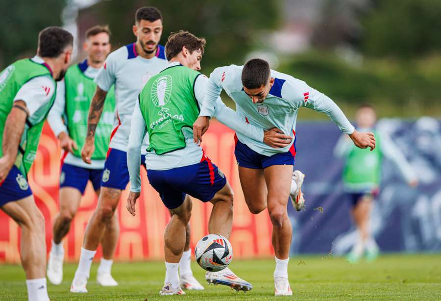 Entrenamiento de la selección española