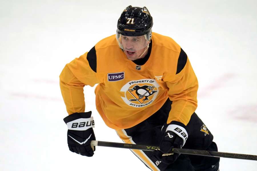 Malkin během přípravného kempu Pittsburghu.