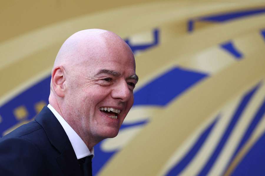 Gianni Infantino lors de la finale de la Coupe du monde. Gianni Infantino lors de la finale de la Coupe du monde.