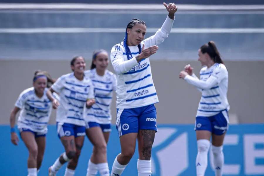 Byanca Brasil, do Cruzeiro, durante virada para cima do Palmeiras