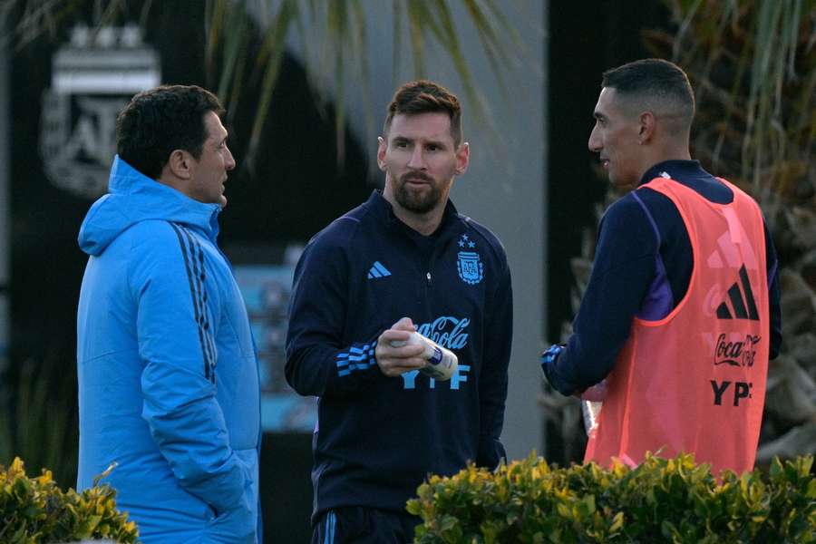 Messi, Scalonni y Di María