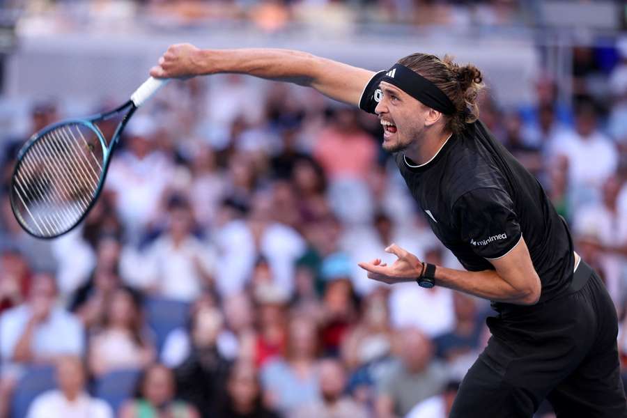 Zverev beim Aufschlag