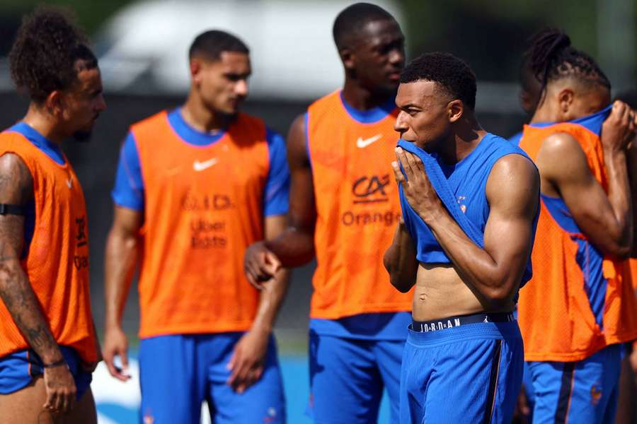 Kylian Mbappe took part in a training session ahead of their opening World Cup match against Senegal Kylian Mbappe took part in a training session ahead of their opening World Cup match against Senegal