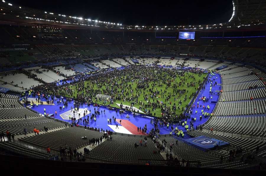 Das Stade de France während der Pariser Terroranschläge im November 2015.