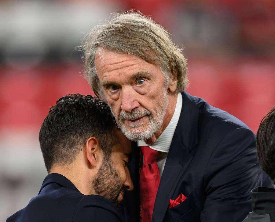 Sir Jim Ratcliffe consoles Ruben Amorim Sir Jim Ratcliffe consoles Ruben Amorim