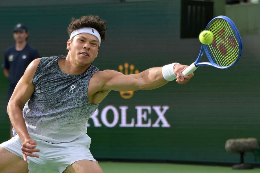 Ben Shelton in action at Indian Wells Ben Shelton in action at Indian Wells