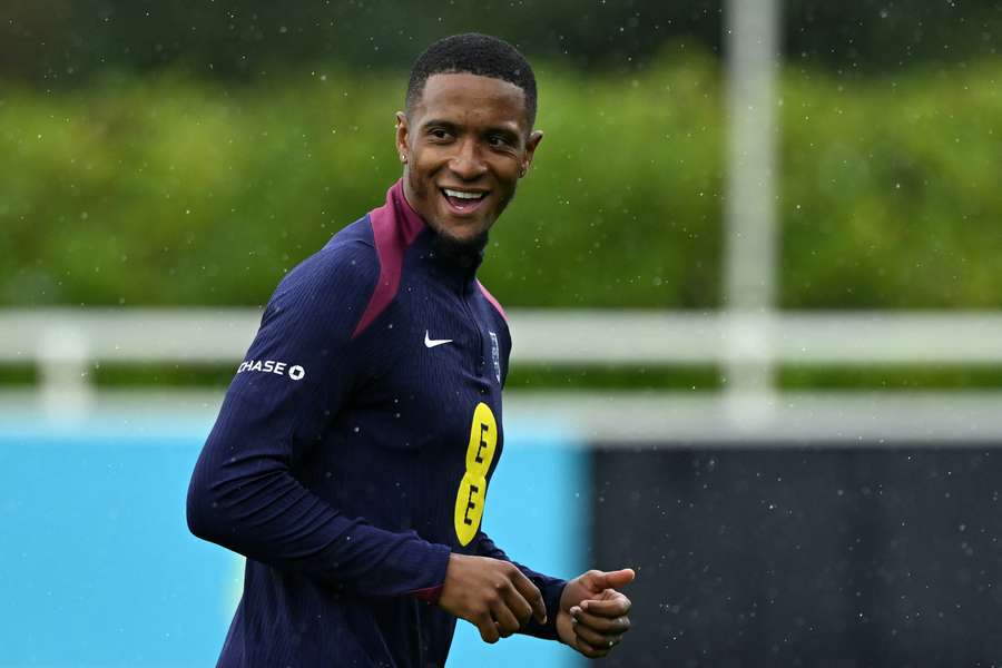 Konsa in training with England