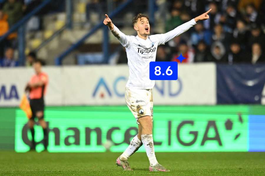 Vojtěch Stránský získal nejvyšší známku ve 20. kole Chance Ligy.