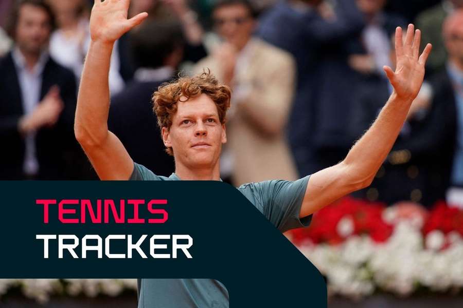 Jannik Sinner in action in Madrid