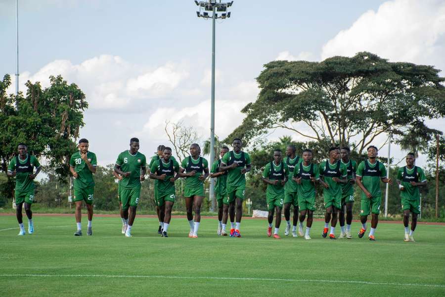 The Kenya squad in training