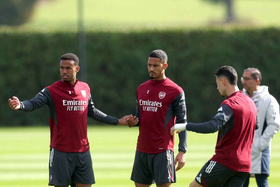 William Saliba à l'entraînement ce mardi.