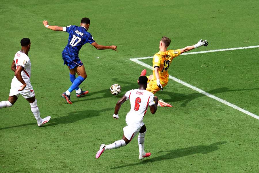 Kylian Mbappe goes close for France Kylian Mbappe goes close for France
