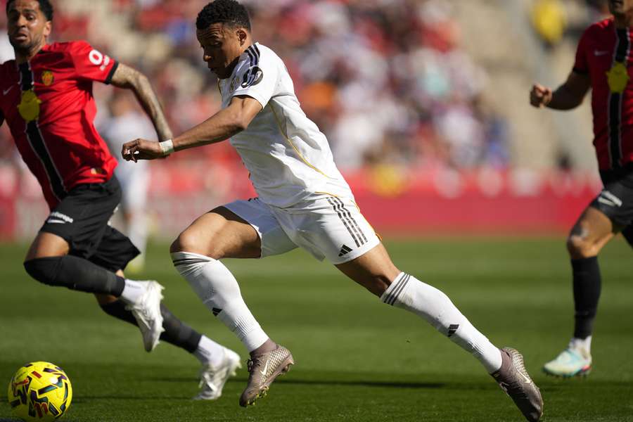 Kylian Mbappé durante la partita della Liga contro il Maiorca 