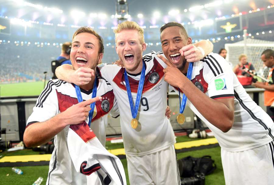 Boateng celebrates winning the World Cup Boateng celebrates winning the World Cup