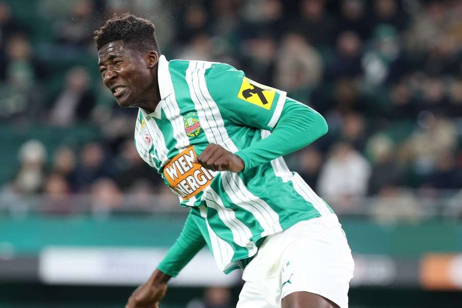 Ange Ahoussou vom SK Rapid in Aktion. Ange Ahoussou vom SK Rapid in Aktion.