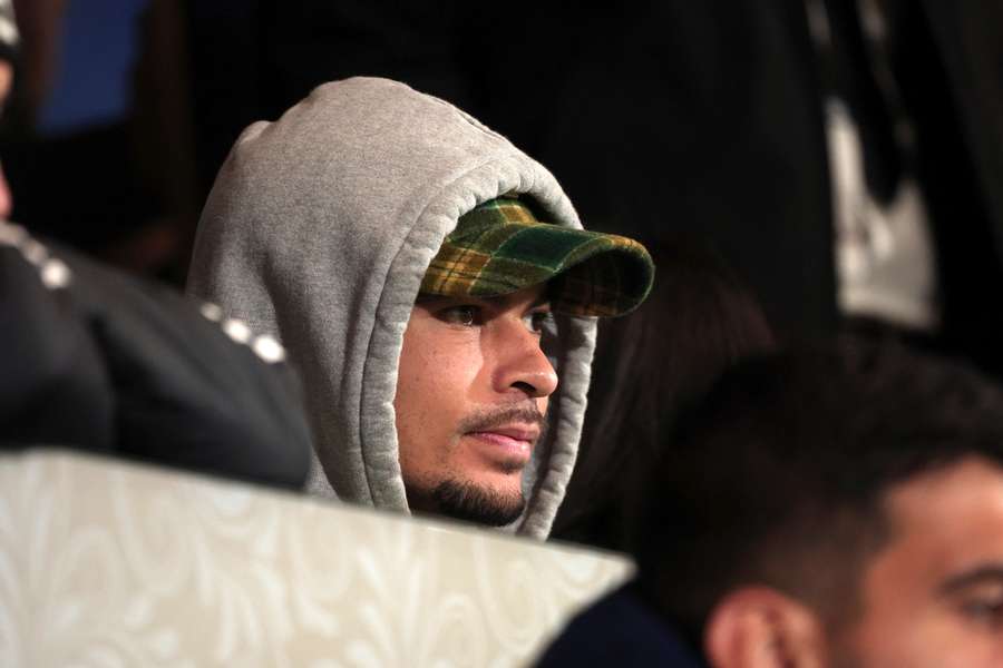 Dele Alli dans les tribunes du match face à la Roma le 15 décembre.