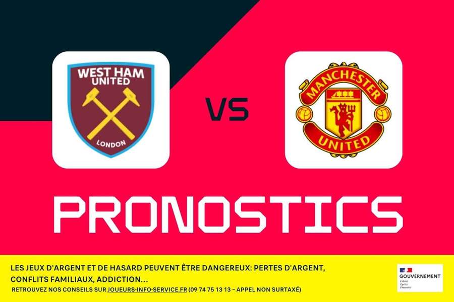 West Ham – Manchester United : pronostics, meilleurs paris et cotes (Premier League)