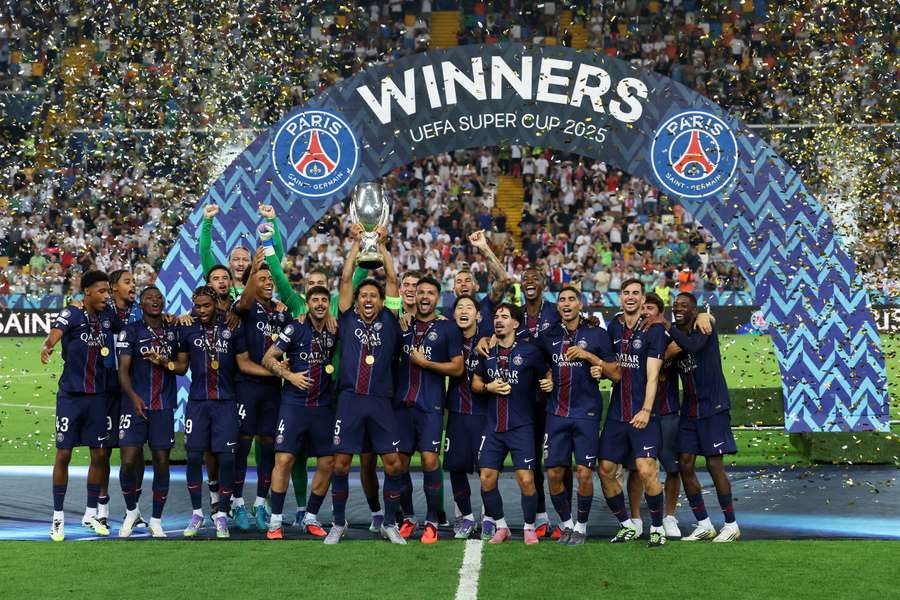 L'esultanza del PSG
