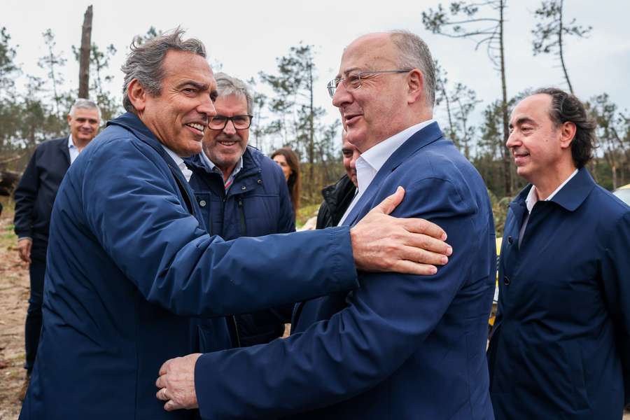 Reinaldo Teixeira, presidente da Liga Portugal, à esquerda