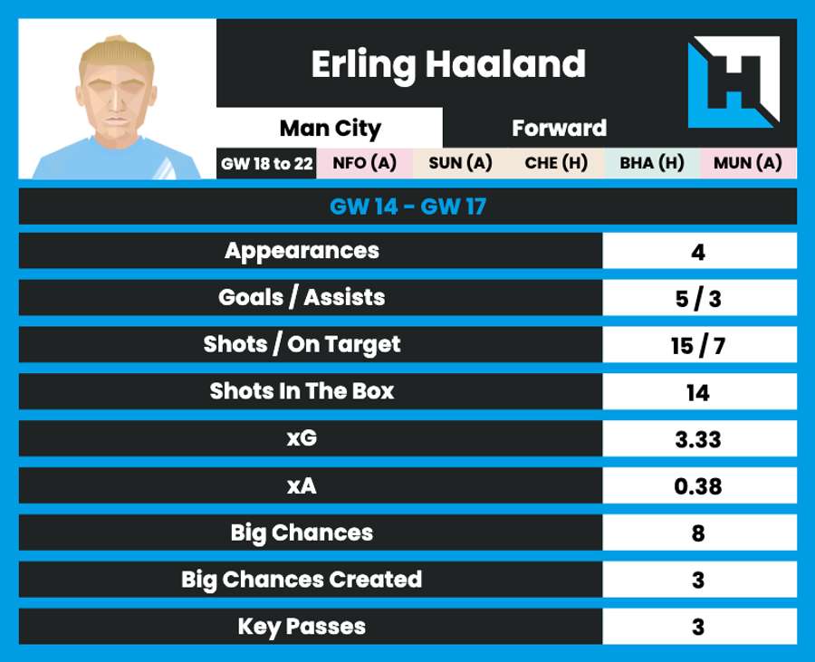 Haaland stats