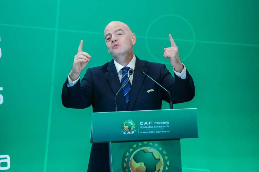 Gianni Infantino le 14 mars lors du 73e congrès de la FIFA.