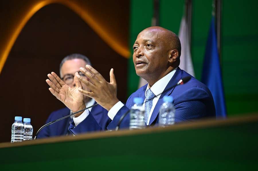 CAF President Patrice Motsepe speaks in press conference